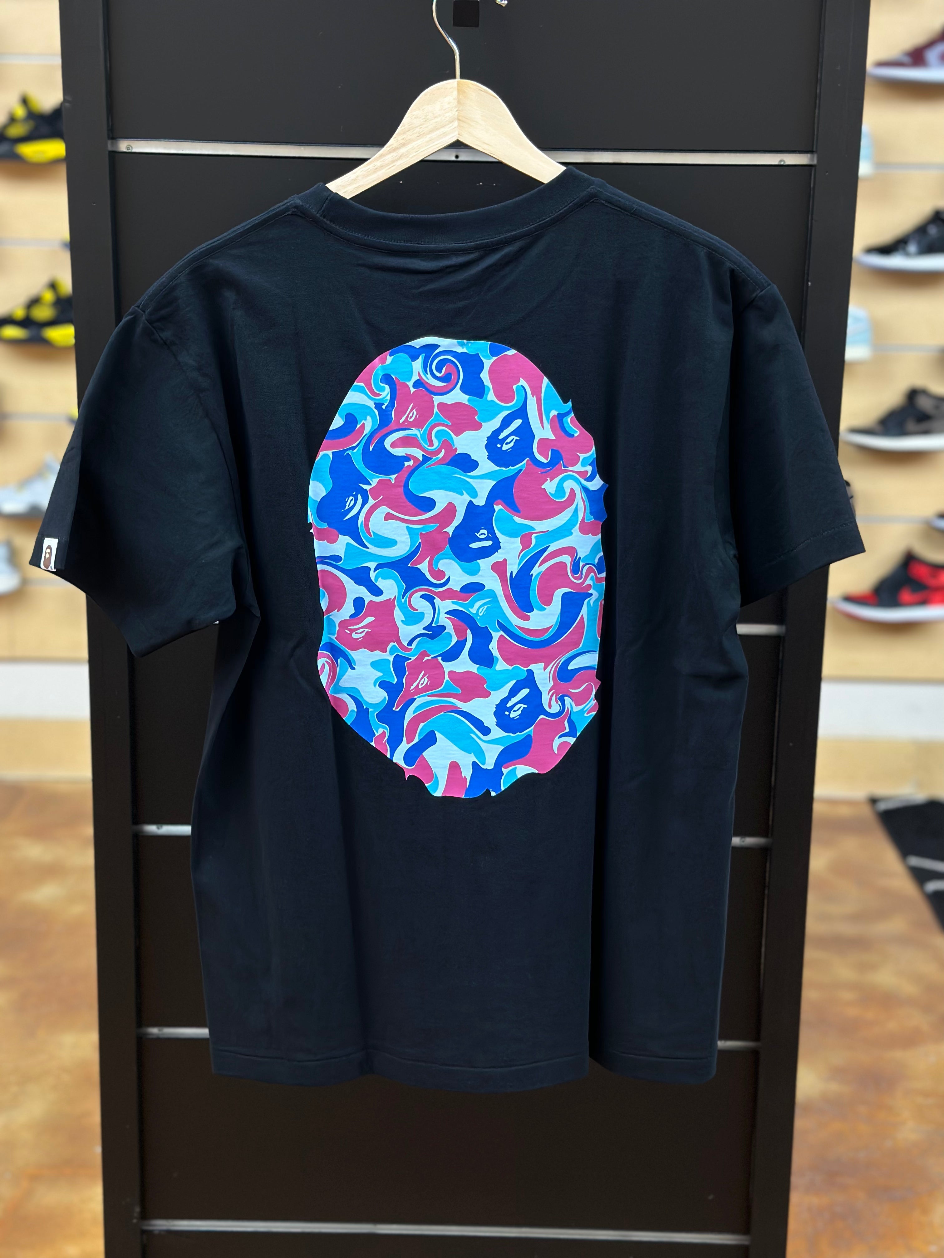 BAPE TEE BLUE-PINK CAMO